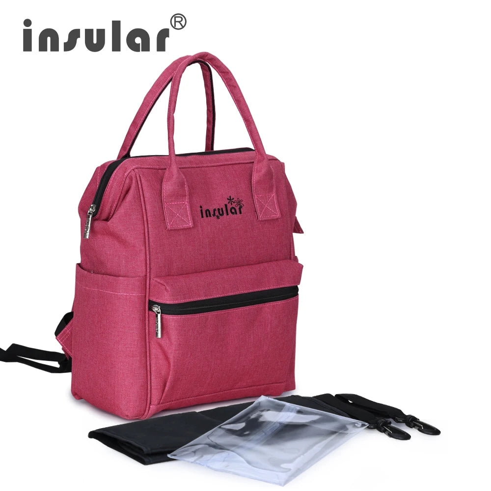 Insular Baby Diaper Backpack Bag Mummy Maternity Nappy Stroller Bag Large Capacity Baby Bag Travel Backpack Designer Nursing Bag