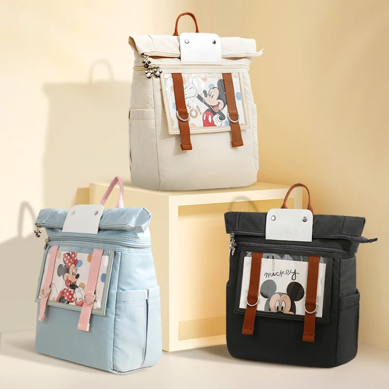 Disney Baby Diaper Bag Backpack Mother Maternity Travel Stroller Nappy Backpack Large Capacity Mummy Nursing Bag For Baby Care