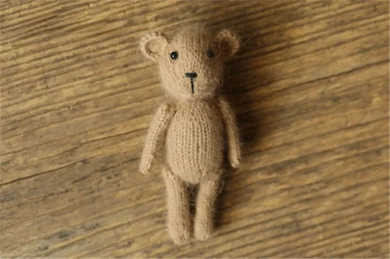 Newborn Photography Props Handmade Dolls Knitted Rabbit Bear Baby Photography Studio Accessoires