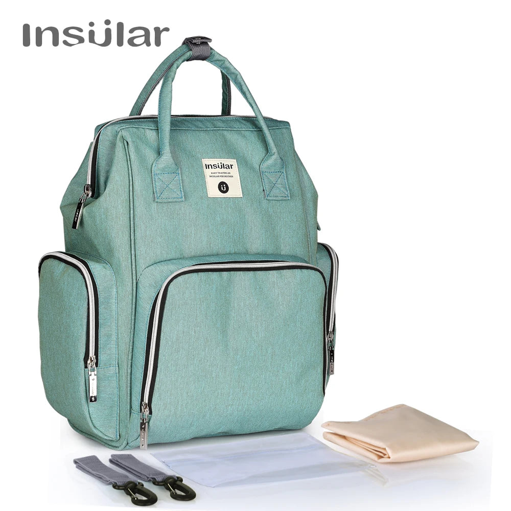 Insular Baby Diaper Backpack Bag Mummy Maternity Nappy Stroller Bag Large Capacity Baby Bag Travel Backpack Designer Nursing Bag