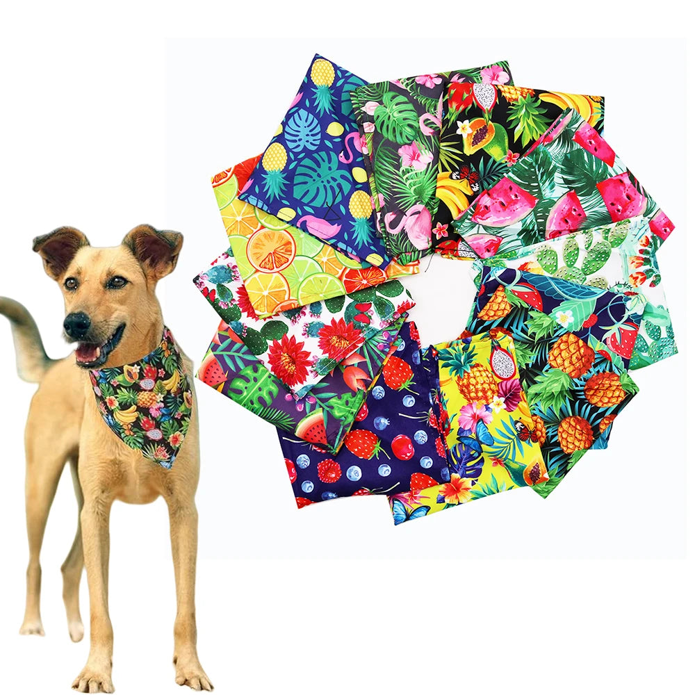 Pet Dog Accessories 20PCS Summer Beach Party Dog Triangle Towel Pet Bib Adjustable Collar For Small Dogs and Cats Pet Supplies