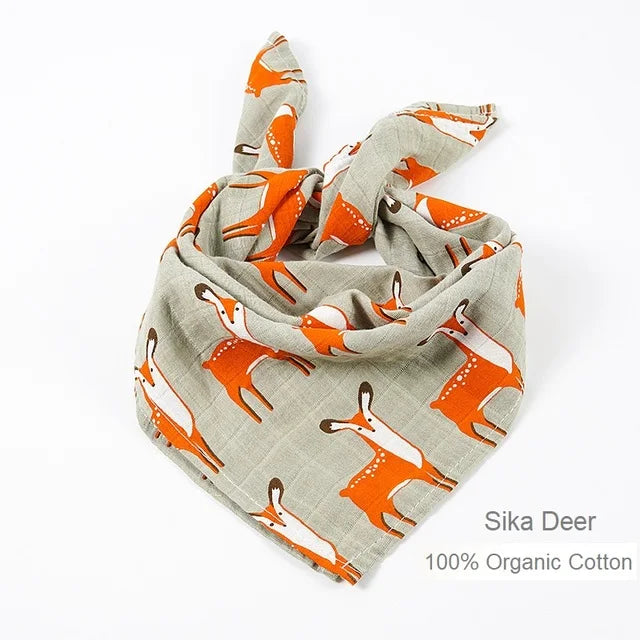 Organic Cotton/Bamboo Cotton Muslin Swaddles Wrap Burpy Towel Scarf Bibs Muslin Baby Blankets Newborn Diaper Pielucha 60*60cm