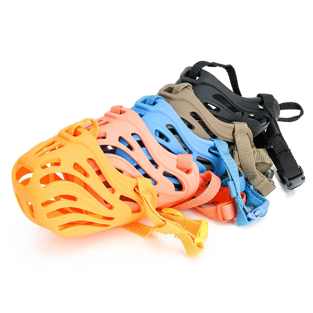 Dog Muzzle Adjustable Mesh Strong Basket Soft Dog Mouth Muzzles Anti-bite Pet Training Accessories Pet Supplies Small&Large Pet