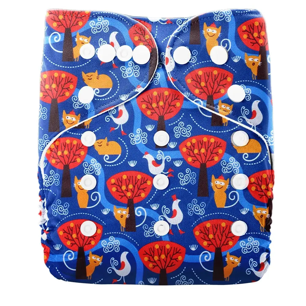 Bamboo Charcoal Lining Eco-friendly Nappy Reusable Infant Cloth Diaper Washable Toilet Training Pant Baby Shower Gift Fit 0-3Y