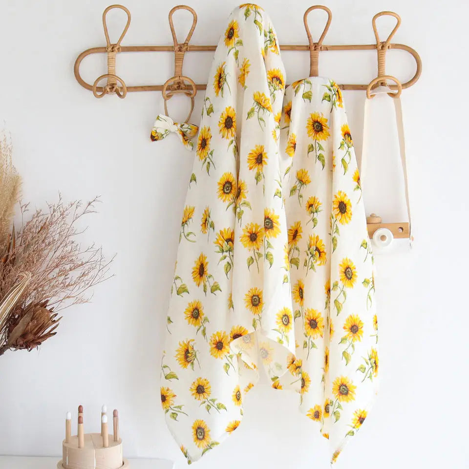 Bamboo Baby Blanket Newborn Swaddle Baby Stuff Mushroom Muslin Blanket Organic Cotton Baby Nursery Infant Receiving Blanket