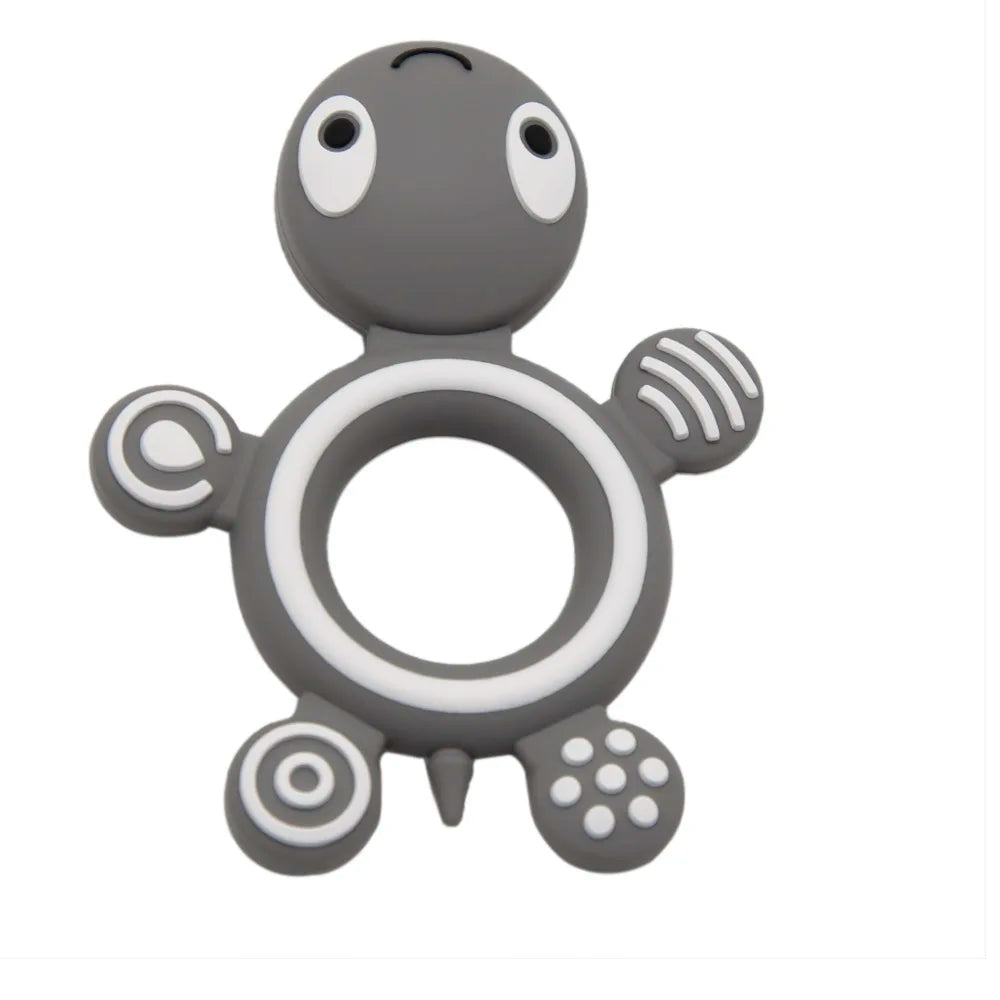 Cute-idea Silicone Baby Teethers 1pc Turtle Animal cartoon Food Grade Silicone Tiny Rod Kids Goods Nurse Gift Baby Teething Toy