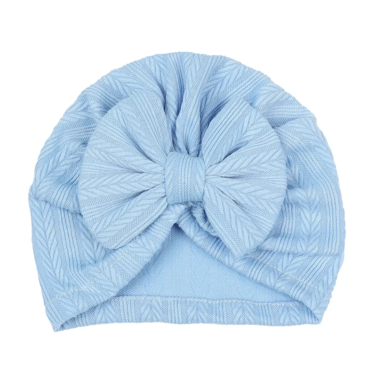 Cute Bow Baby Turban Hat Soft Elastic Kids Beanie Spring Summer Breathable Solid Color Baby Girl Bonnet Hats for Newborn Infant