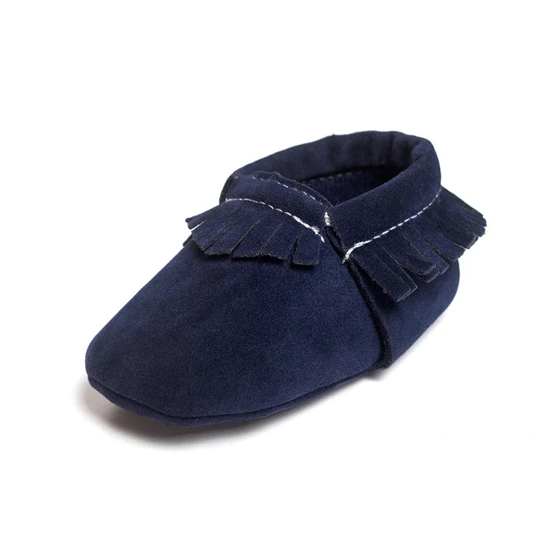 Baby Shoes Newborn Infant Boy Girl First Walker Suedu Cotton Sofe Sole Princess Fringe Toddler Baby Crib Shoes Casual Moccasins
