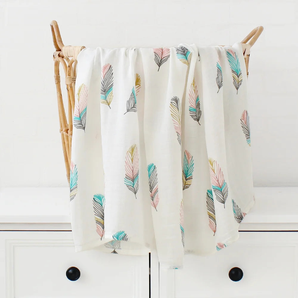 Bamboo Baby Blanket Newborn Swaddle Baby Stuff Mushroom Muslin Blanket Organic Cotton Baby Nursery Infant Receiving Blanket