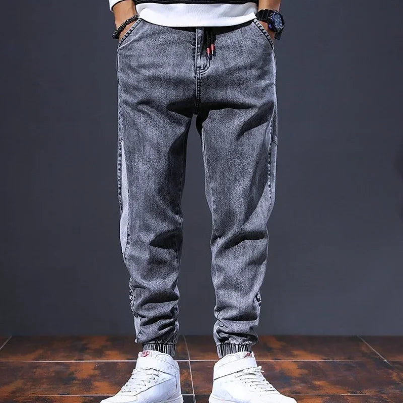 Trousers Harem Oversize Jeans For Men Tapered Male Cowboy Pants With Pockets Comfortable Washed Autumn Clothing 2024 Trend Xs
