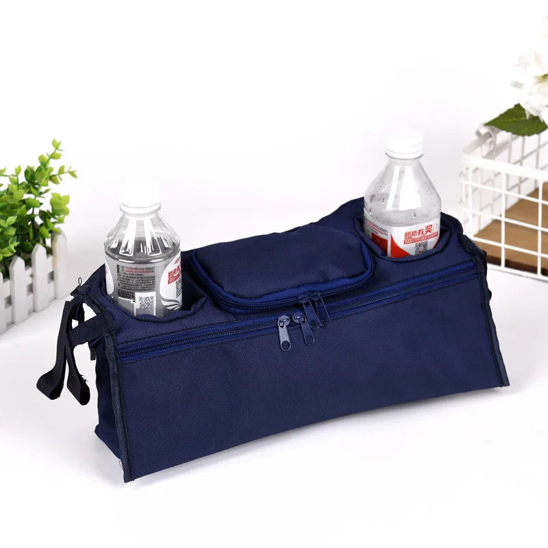 Stroller Organizer with Insulated Cup Holder By Detachable Phone Bag Shoulder Strap Fits for Stroller Baby Stroller Accessories