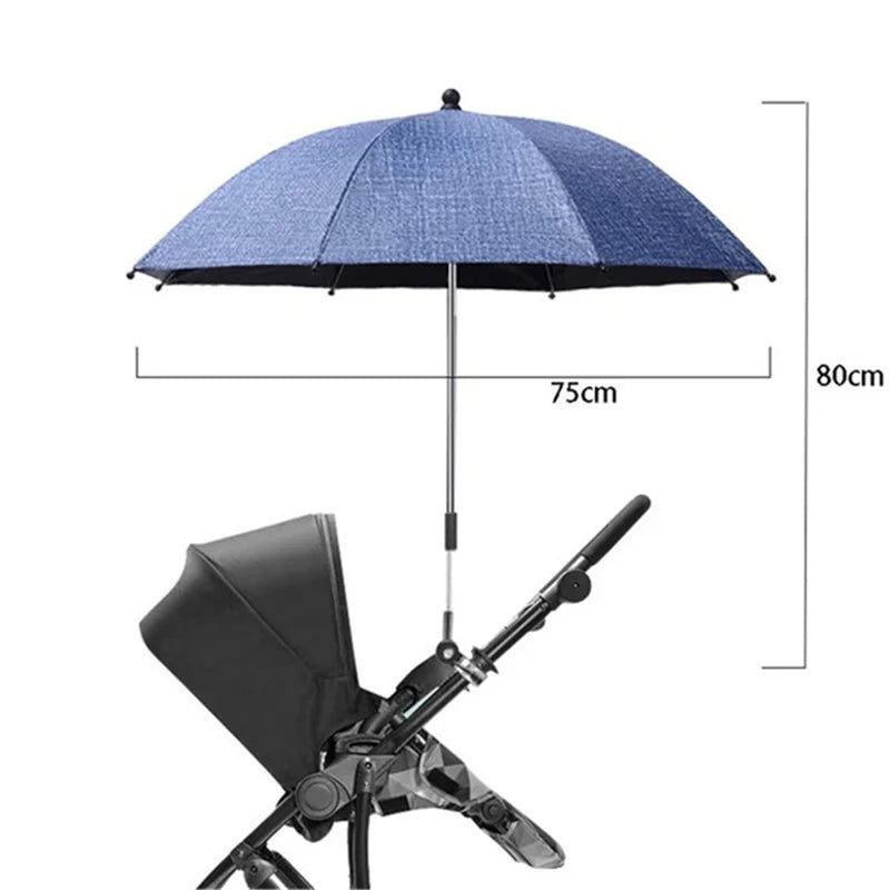UV Protection Baby Stroller Umbrella With Clamp Universal Sunscree Rainproof Stroller Cover Umbrella Baby Stroller Accessories