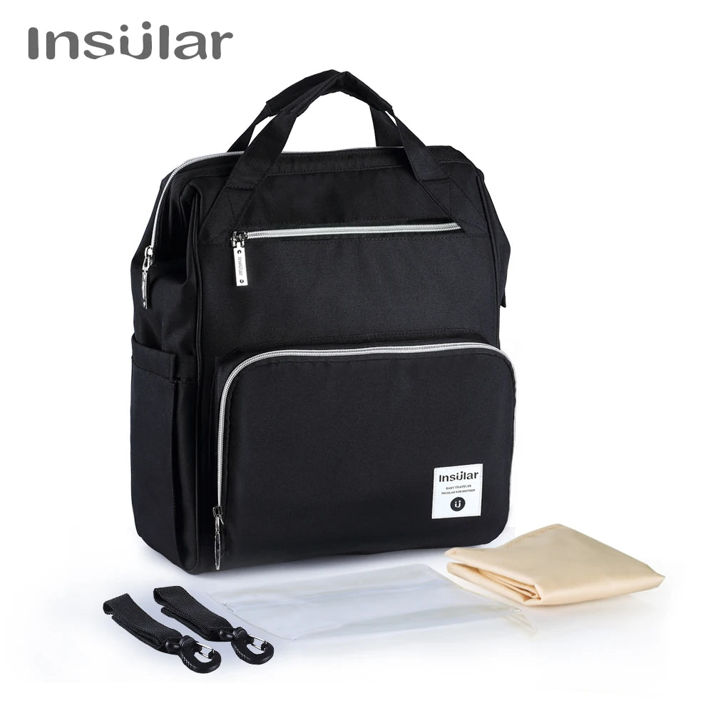 Insular Baby Diaper Backpack Bag Mummy Maternity Nappy Stroller Bag Large Capacity Baby Bag Travel Backpack Designer Nursing Bag