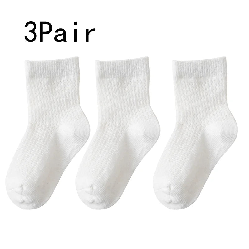 New White Baby Socks Summer Cotton Casual Boys and Girls Baby Socks