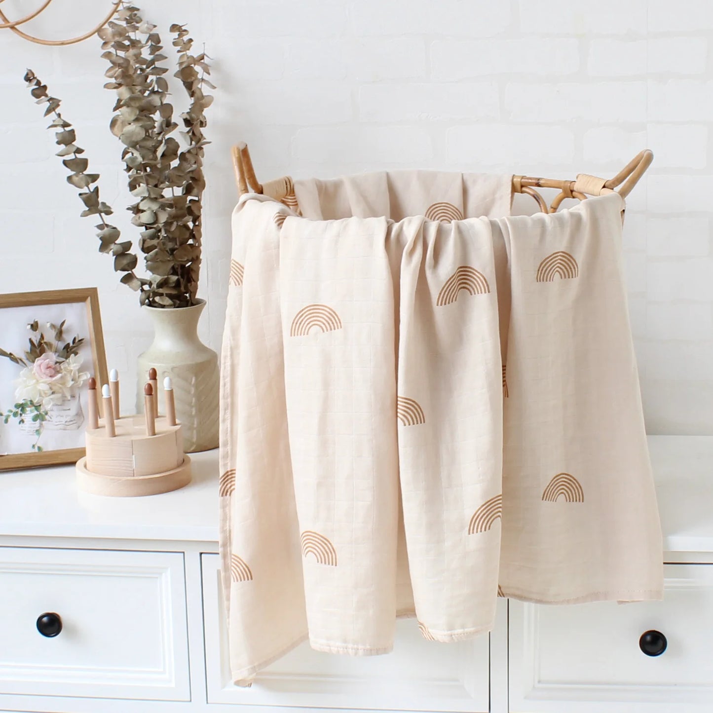 Bamboo Baby Blanket Newborn Swaddle Baby Stuff Mushroom Muslin Blanket Organic Cotton Baby Nursery Infant Receiving Blanket