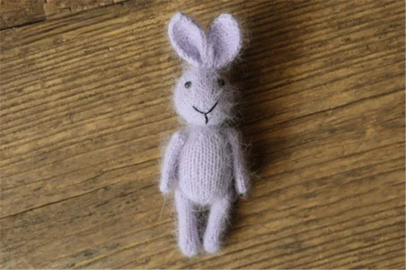 Newborn Photography Props Handmade Dolls Knitted Rabbit Bear Baby Photography Studio Accessoires