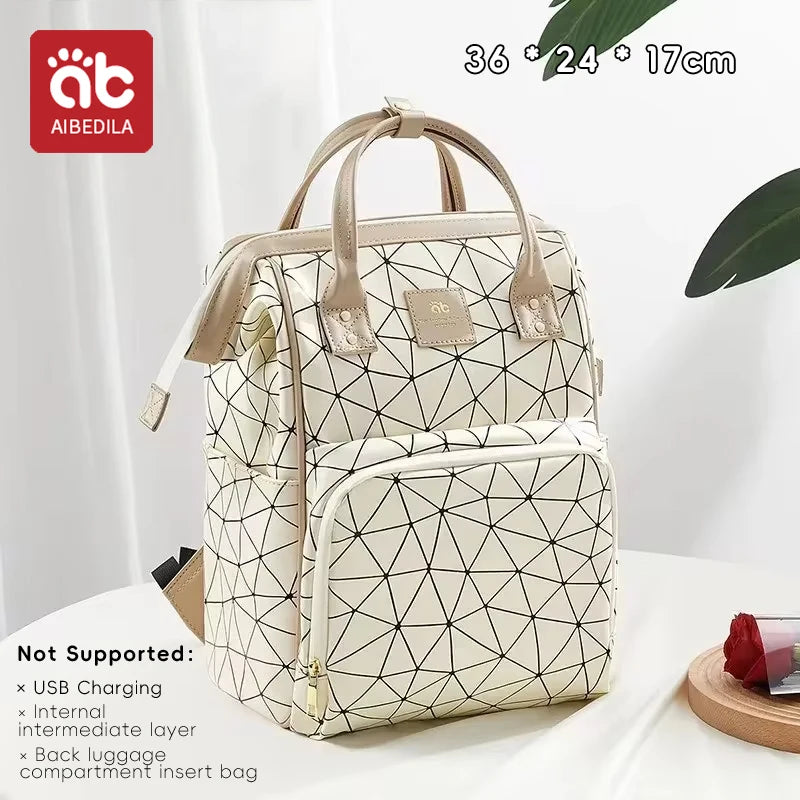 AIBEDILA Mommy Bag Waterproof Large Capacity Fashionable and High Quality Supplies Supplies for Pregnant Women Babies Backpacks