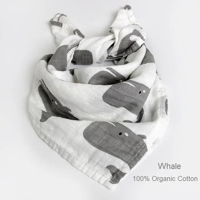 Organic Cotton/Bamboo Cotton Muslin Swaddles Wrap Burpy Towel Scarf Bibs Muslin Baby Blankets Newborn Diaper Pielucha 60*60cm