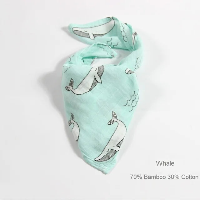 Organic Cotton/Bamboo Cotton Muslin Swaddles Wrap Burpy Towel Scarf Bibs Muslin Baby Blankets Newborn Diaper Pielucha 60*60cm