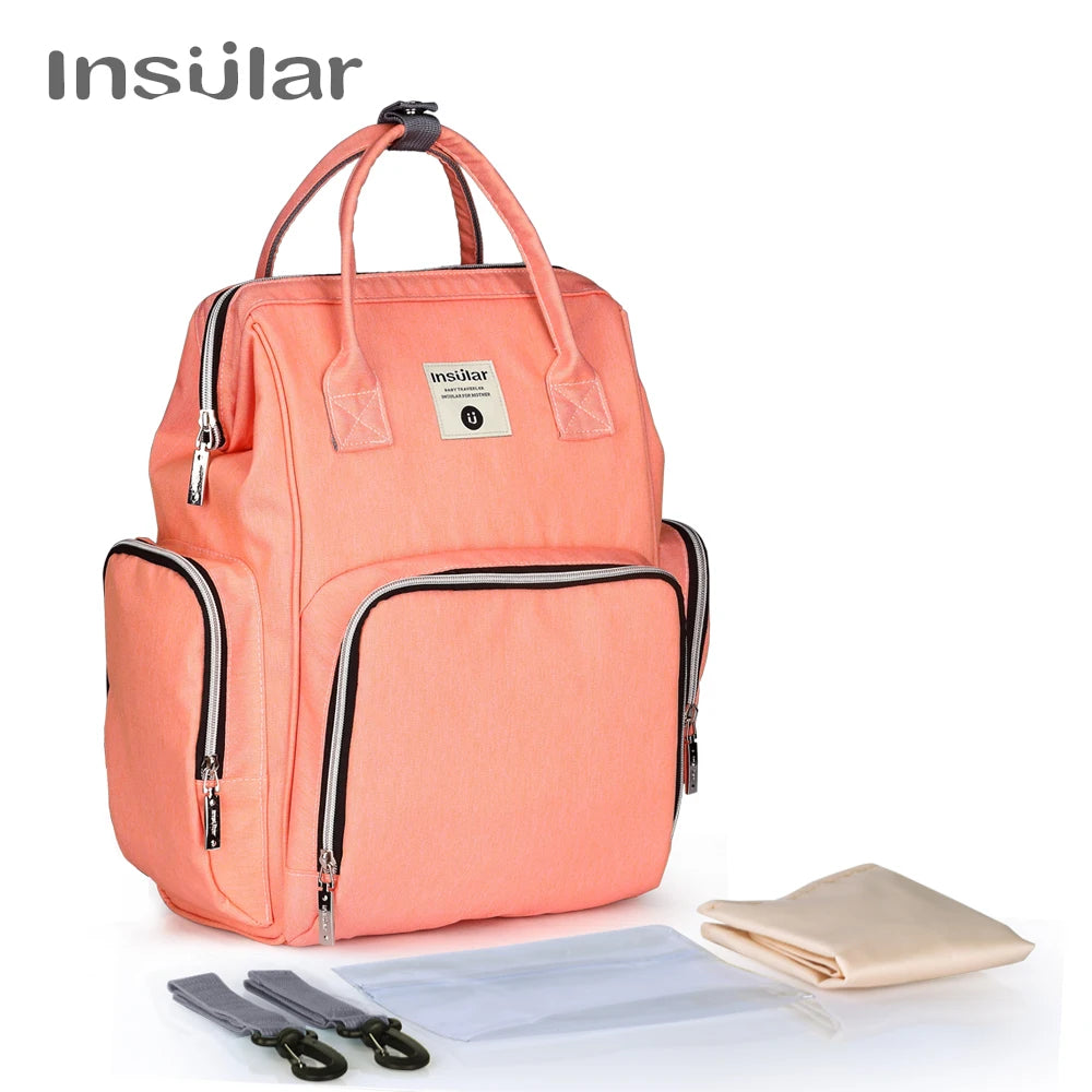 Insular Baby Diaper Backpack Bag Mummy Maternity Nappy Stroller Bag Large Capacity Baby Bag Travel Backpack Designer Nursing Bag