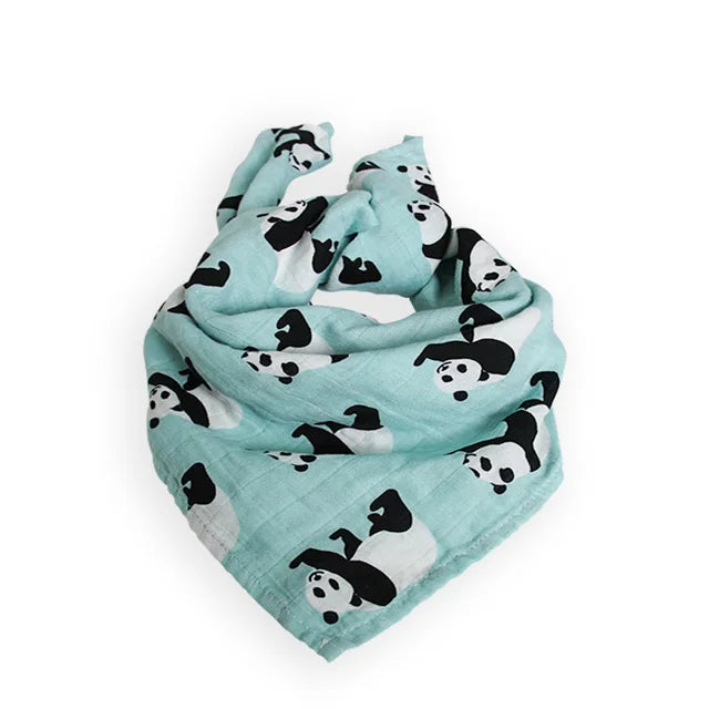 Cotton Baby Swaddle Newborn Muslin Swaddle Blanket for Girls & Boys Soft Baby Bath Towel Cute Infants Baby Bibs