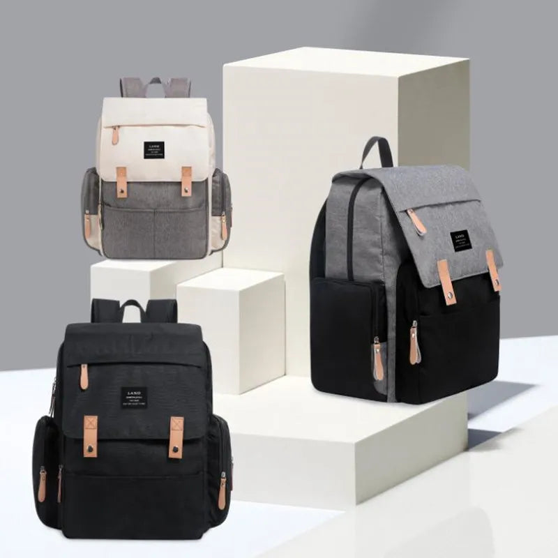 Authentic LAND Mommy Diaper Bags Backpacks Mother Large Capacity Travel Nappy with anti-loss zipper Baby Nursing Bags NEW