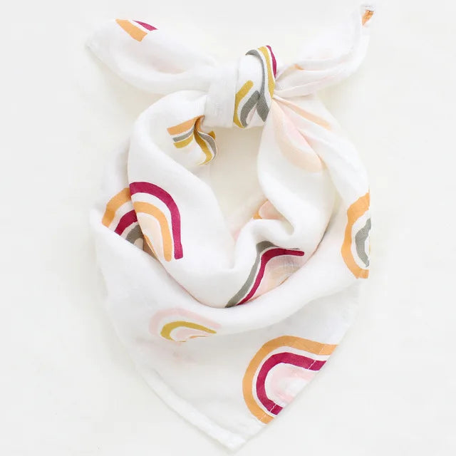 Cotton Baby Swaddle Newborn Muslin Swaddle Blanket for Girls & Boys Soft Baby Bath Towel Cute Infants Baby Bibs