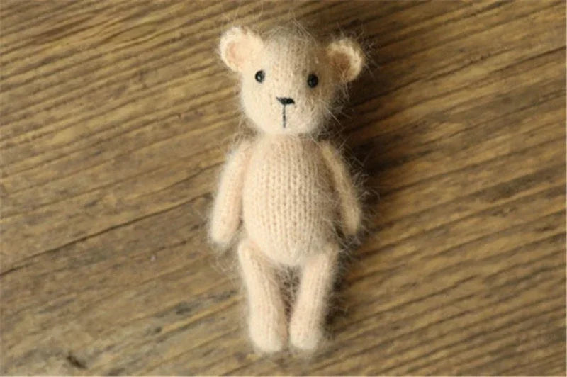 Newborn Photography Props Handmade Dolls Knitted Rabbit Bear Baby Photography Studio Accessoires