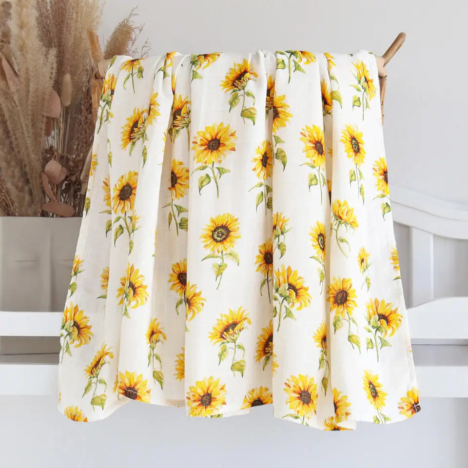 Bamboo Baby Blanket Newborn Swaddle Baby Stuff Mushroom Muslin Blanket Organic Cotton Baby Nursery Infant Receiving Blanket