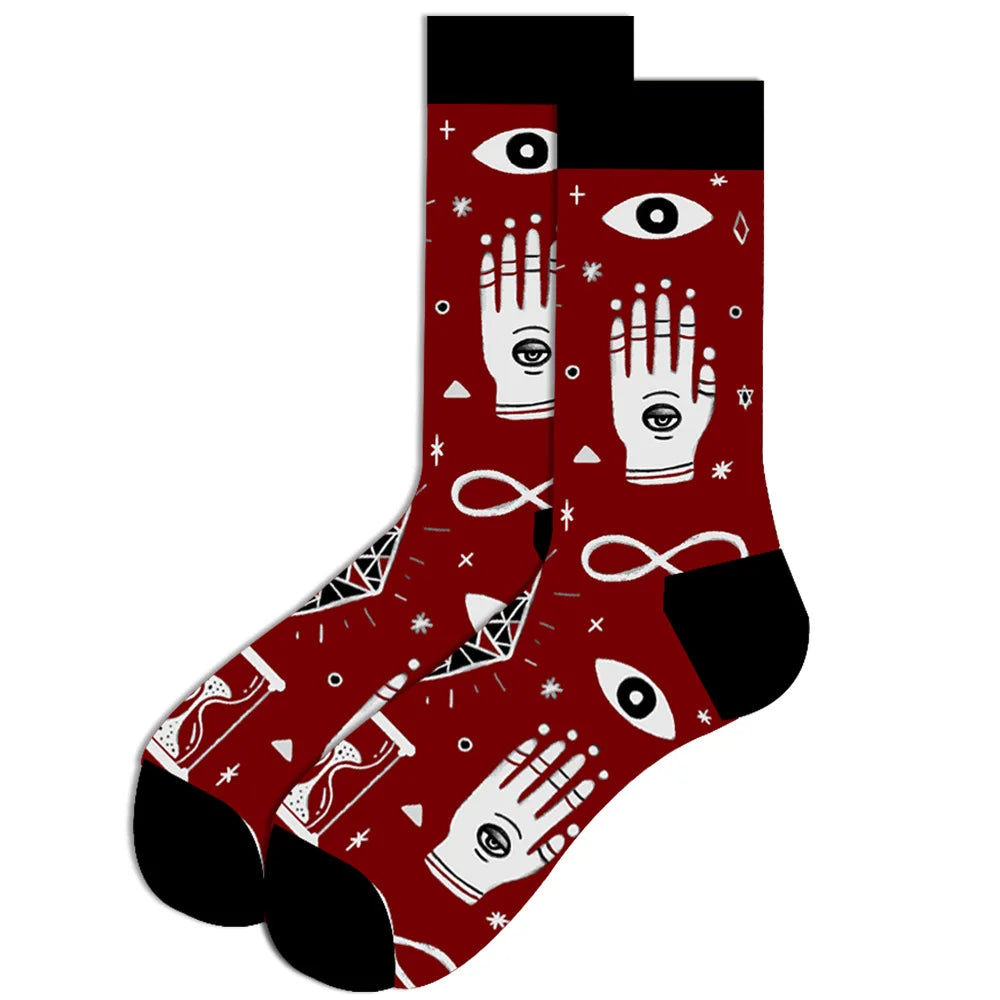Streetwear Big Sieze Funny Socks Men with Cartoon Animals and Fruits Hip Hop Men's Socks Cotton Gifts for Men 2601