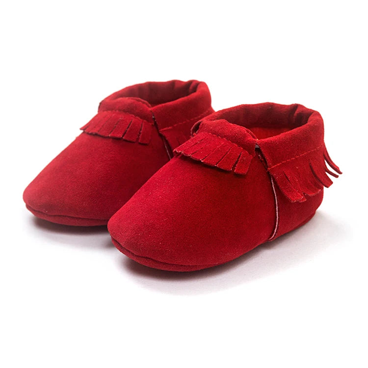 Baby Shoes Newborn Infant Boy Girl First Walker Suedu Cotton Sofe Sole Princess Fringe Toddler Baby Crib Shoes Casual Moccasins