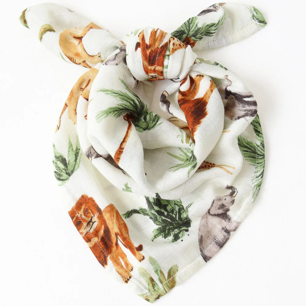 Hot sale Baby Blankets Newborn Soft Organic Cotton Baby Bibs Muslin Swaddle Wrap Feeding Burp Cloth Towel Scarf Baby Stuff