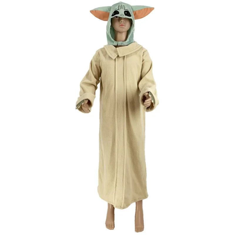 Halloween Star Wars Mandalorian Yoda Baby Costume Set Children's Birthday Gift Carnival Party Christmas Cosplay 3-10 Years