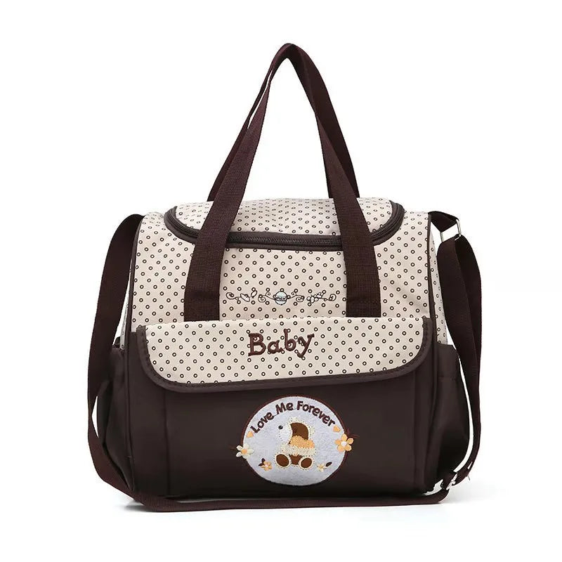 Cartoon Five-Piece Suit Mommy Bag Large-Capacity Wholesale Mom Bag Baby Outing Travel Handheld Crossbody Mother Baby Bag