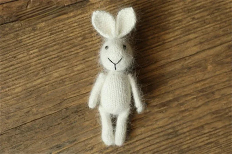 Newborn Photography Props Handmade Dolls Knitted Rabbit Bear Baby Photography Studio Accessoires