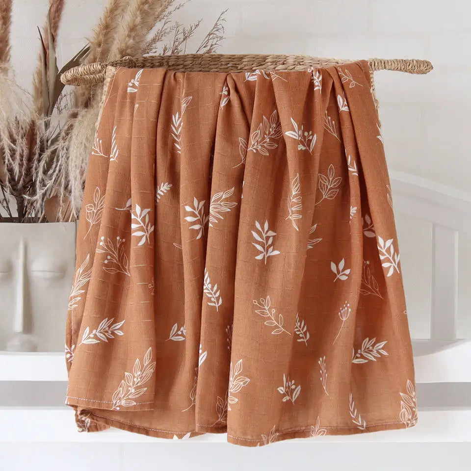 Bamboo Baby Blanket Newborn Swaddle Baby Stuff Mushroom Muslin Blanket Organic Cotton Baby Nursery Infant Receiving Blanket