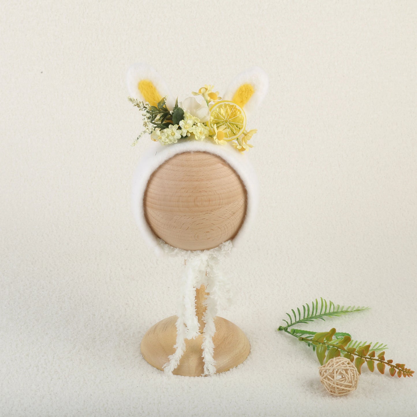 Newborn Wool Felt Deer Bonnet Girl Baby Flower Hat Newborn Photography Props Boy Baby Reindeer Hat Photo Shoot