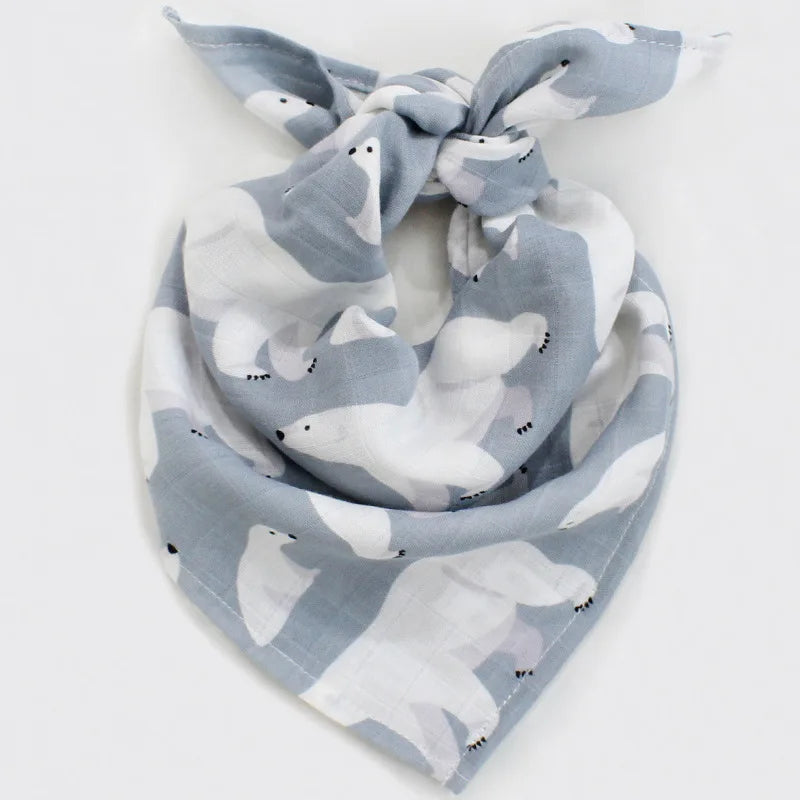 Hot sale Baby Blankets Newborn Soft Organic Cotton Baby Bibs Muslin Swaddle Wrap Feeding Burp Cloth Towel Scarf Baby Stuff
