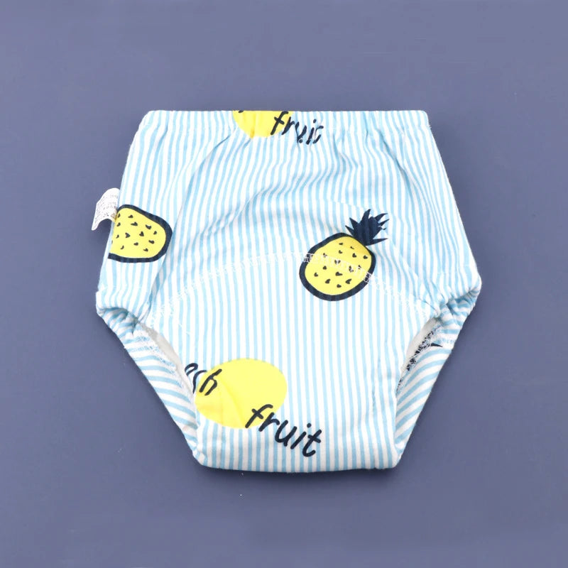 Baby Waterproof Reusable Training Pants 6 Layers Cotton Baby Diaper Cute Infant Shorts Nappies Panties Nappy Changing Underwear