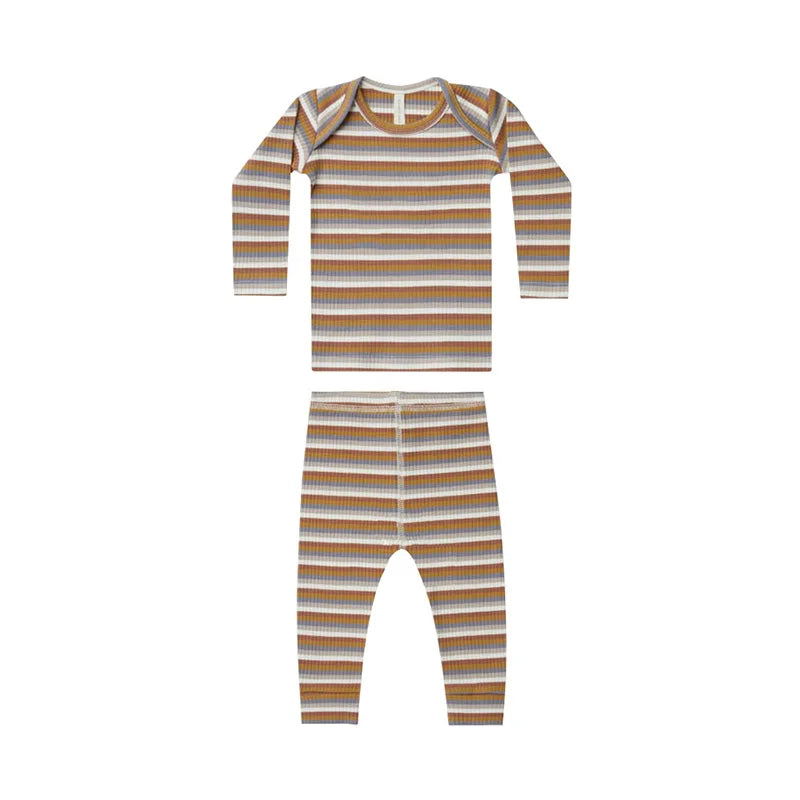 6-36M Newborn Kid Baby Boys Girls Clothes Set Autumn Winter Cotton Stripe Top Pant Suit Casual Home Wear 2pcs Baby Outfit Set