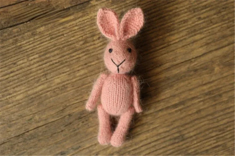 Newborn Photography Props Handmade Dolls Knitted Rabbit Bear Baby Photography Studio Accessoires
