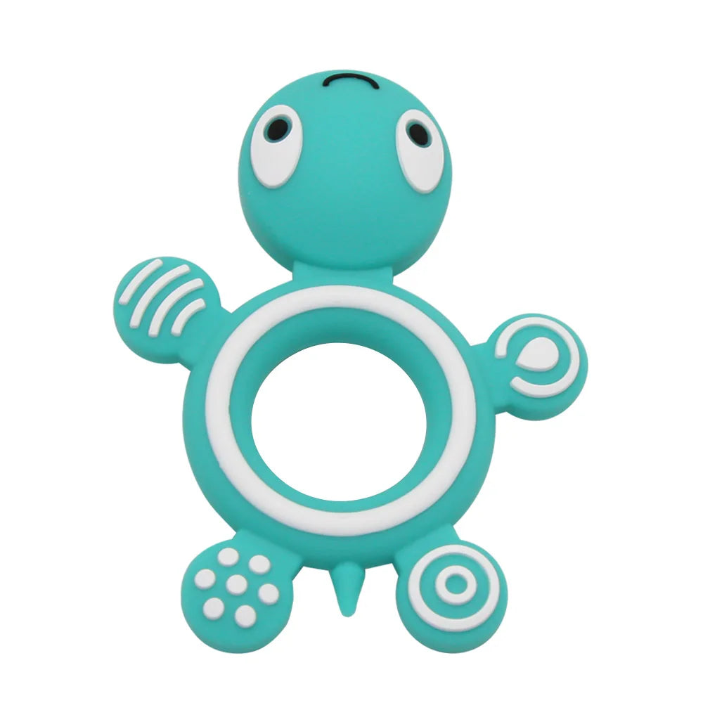 Cute-idea Silicone Baby Teethers 1pc Turtle Animal cartoon Food Grade Silicone Tiny Rod Kids Goods Nurse Gift Baby Teething Toy