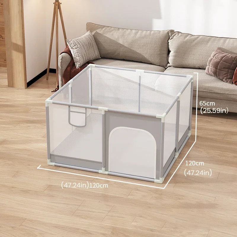 Extra Large Baby Playpen Safety Playard,360 Degree Visible Kids Activity Center Fence for Toddlers Children Kid Baby Playground
