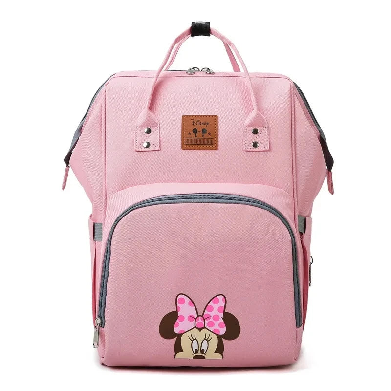 Disney's New Diaper Bag Backpack Luxury Brand Fashion Baby Bag Cartoon Cute Baby Diaper Bag Large Capacity Multi Function