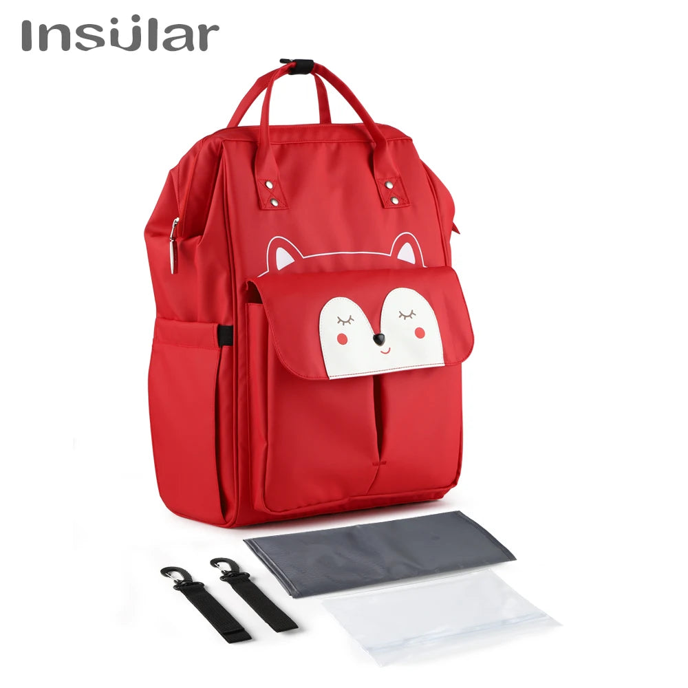 Waterproof Mummy Diaper Backpack Cartoon Design Mother Maternity Nappy Travel Bag Large Capacity Baby Care Nursing Stroller Bags