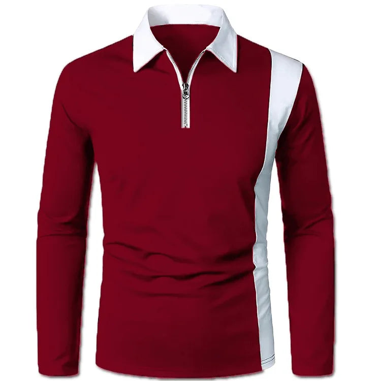 2023 New Trend Men's Fashion Lapel Shirt Long Sleeve Casual Sport T-shirt Tops Men Clothing