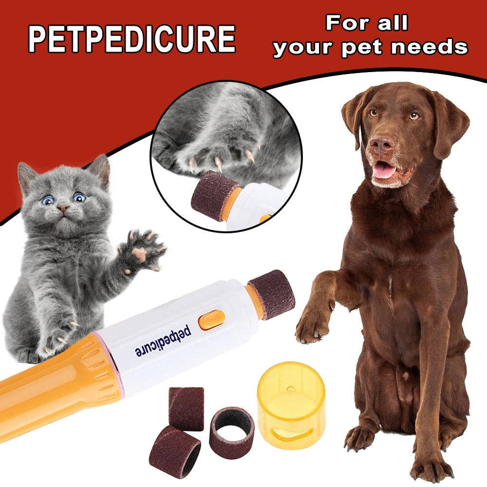 Dog Cat Electric Nail Grooming Grinder Trimmer Clipper Nail File Pet Claw File Scissor Kit Electric Pet Nail Grinder Tools