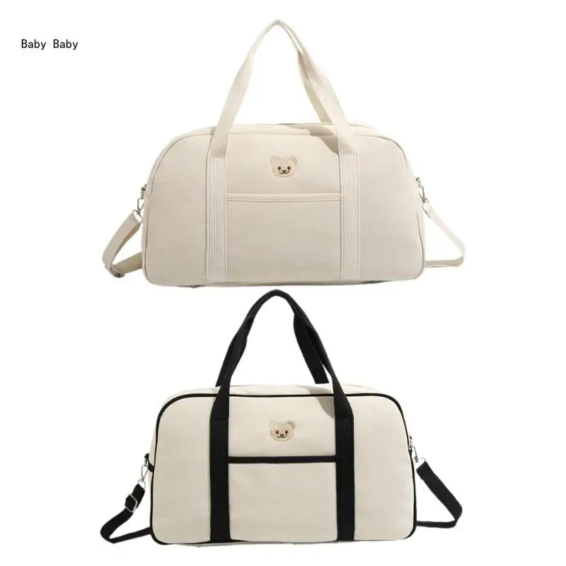 Diaper Bag Large Capacity Bag Embroidery Bear Handbag Shoulder Bags Q81A
