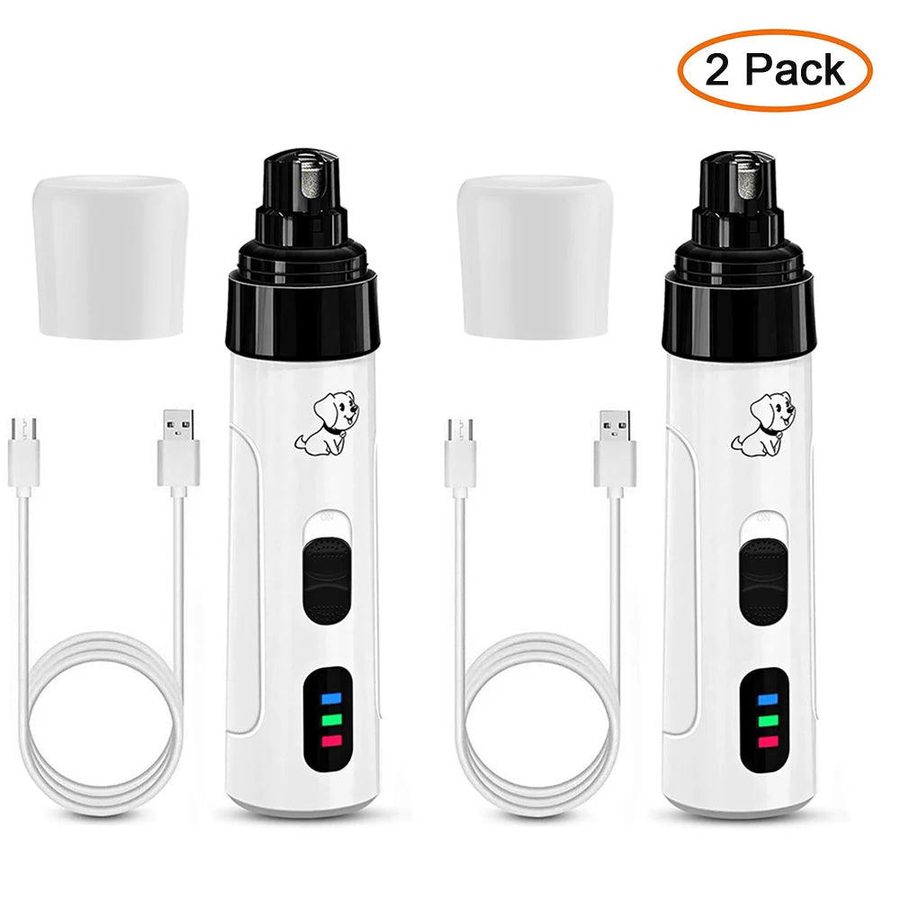 New Electric Dog Nail Clippers for Dog Nail Grinders USB Charging Rechargeable Pet Quiet Cat Paws Grooming Nail Trimmer Tools