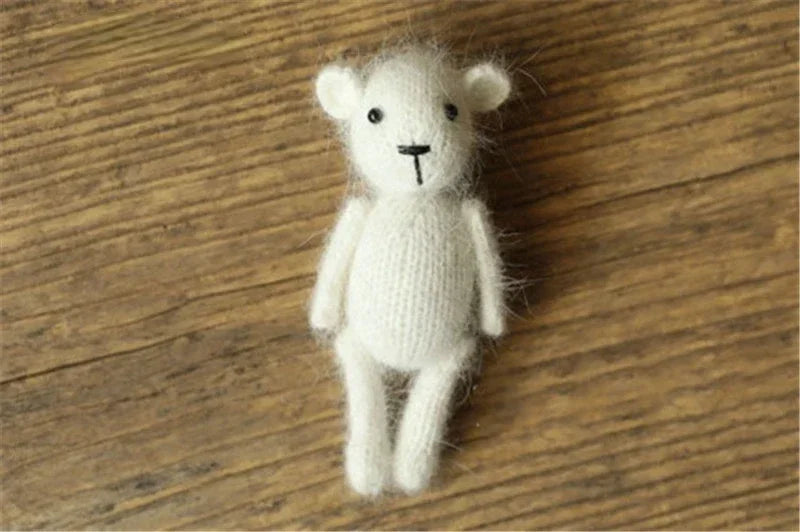 Newborn Photography Props Handmade Dolls Knitted Rabbit Bear Baby Photography Studio Accessoires